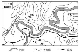 图为某地区等高线地形图,有一公路沿河兴建.据图回答