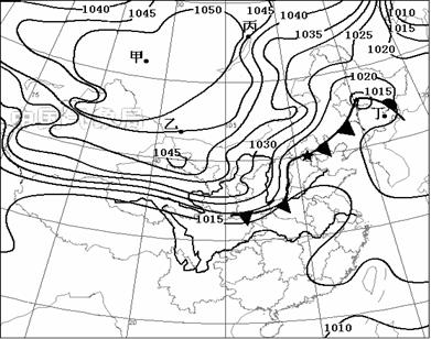 读"我国 月某日 时天气形势示意图(图,完成下列问题.