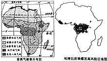 观察非洲气候分布图,有关非洲的叙述正确的是(  )