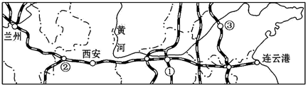 ①铁路与陇海线相会于徐州c②城市是宝成铁路线的起