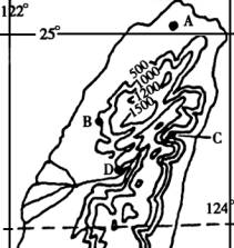 读某地区等高线地图,回答下列问题.