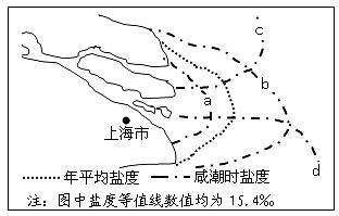 咸潮,又称咸潮上溯,盐水入侵,内河含盐量超过一定标准,水体变咸即形成