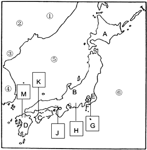 读日本简图,回答问题