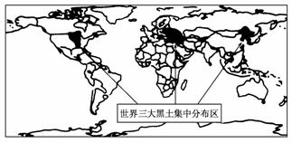 材料2:世界三大黑土集中分布区