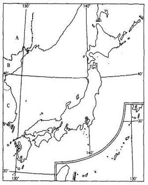 (1)东亚地区的国家中,与日本隔海相望的国家是 a俄罗斯