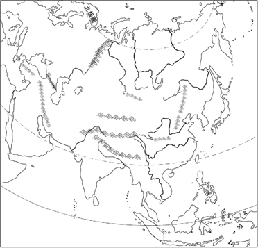 读亚洲地形图,完成下列各题