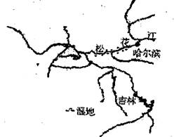 读松花江水系图,回答相关问题.