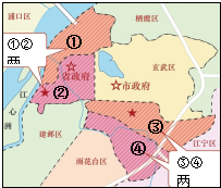 2013年南京市行政区划调整②两区合并设立新的④两区合并设立新