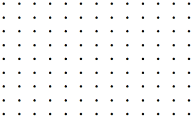 在点子图上分别画出周长为16厘米的正方形和长方形,图中每两个点之间