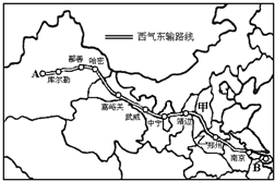 西氣東輸工程是西部大開發的標誌性工程之一.