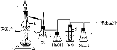 其中分液漏斗和燒瓶a中裝有乙醇和濃硫酸的混合液:試管d中裝有濃溴