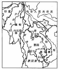 讀中南半島河流與城市分佈圖,完成問題.