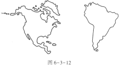 读南,北美洲轮廓图,完成下面两题