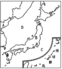 觀察日本簡圖,回答下列問題.