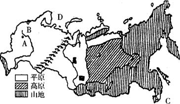 俄罗斯地形图 空白图片