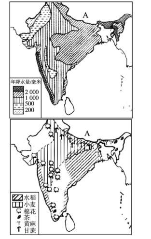 印度气候分布图黑白图片