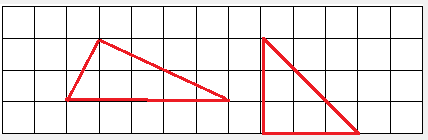 在方格纸中分别画出1个钝角三角形和1个等腰直角三角形