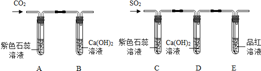 二氧化硫与二氧化碳均属于非金属氧化物,是否具有相似的化学性质? ?