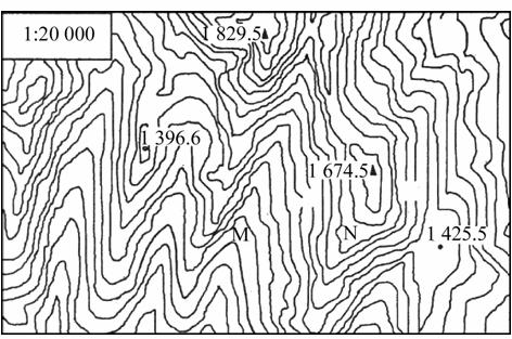 读 中国东南地区某地等高线地形图(图,回答 题.