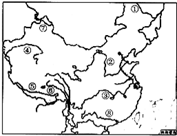 中国地形河流图手绘图图片