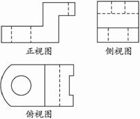 畫出如下圖所示的零件的三視圖.