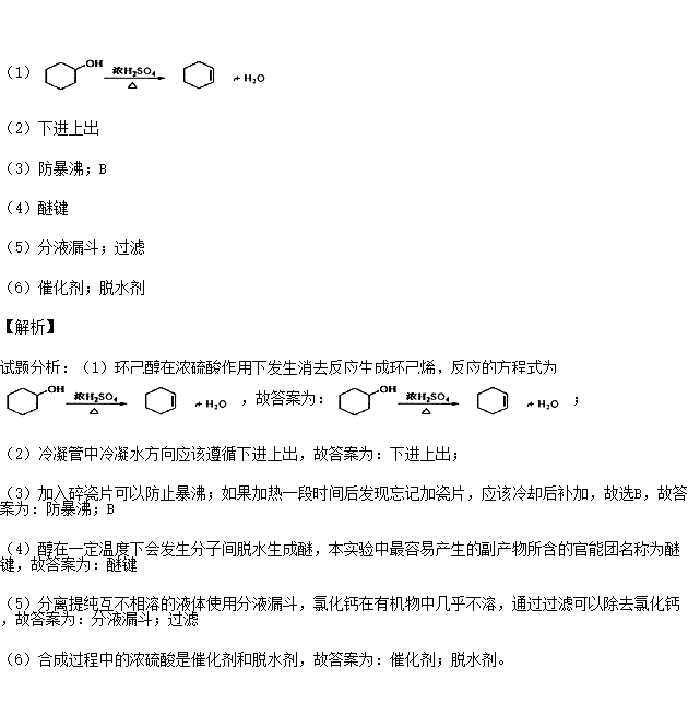 (6)合成過程中加入濃硫酸的