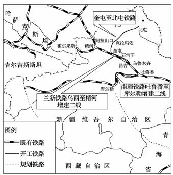 5 日新疆维吾尔自治区政府宣布新疆铁路精伊霍,乌精二线,奎北,乌准四