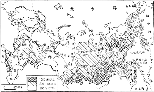俄罗斯地形图手绘黑白图片