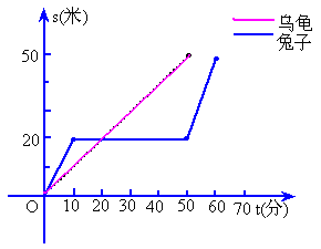 龟兔赛跑折线统计图图片