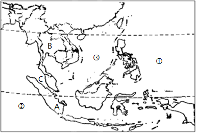 读东南亚地区略图,回答下列问题