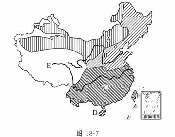 中国气候类型空白图图片