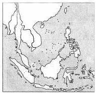 读东南亚地区图,回答问题
