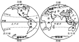 中高緯度地區c.亞洲東部,東林太平洋d.西半球,南半球_作業幫