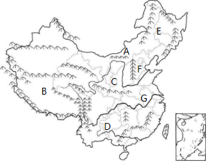 读中国地形图,回答下列问题