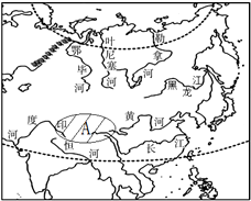 亚洲河流分布图简图图片