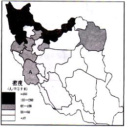 伊朗人口密度地图图片