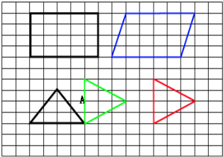 ①将三角形绕a点顺时针旋转90度,再将旋转后的三角形向右平移5格