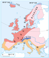 读图,回答下列问题: (1)欧洲西部的地形以