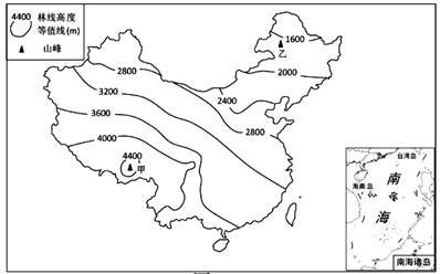 林線是指高海拔山地的森林分佈上限,下圖為根據我國各地山地監測數據