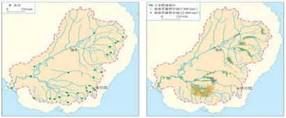 图 3 3 9 是墨累-达令河流域重要水库和灌溉区分布图,读图完成