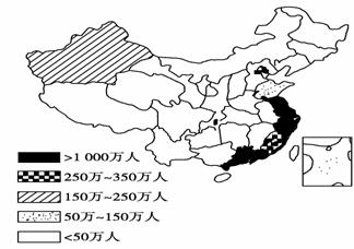 看图回答新疆成为我国西部地区民工净流入最多的省区,主要的影响因素