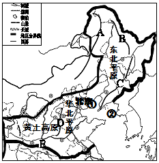 讀我國北方地區圖,回答問題