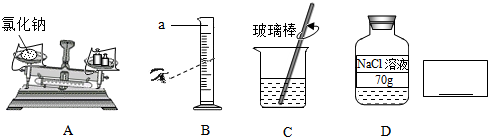 小敏进行配制70g20%的氢氧化钠溶液实验,该实验的部分操作如图所示