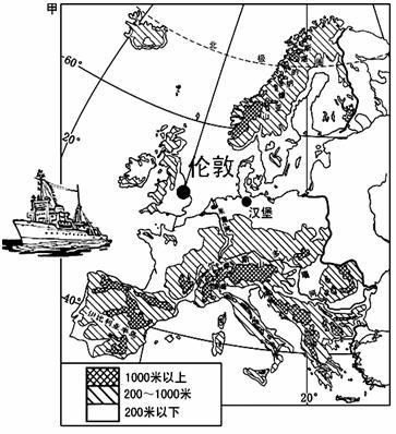 欧洲地形图手绘中学生图片