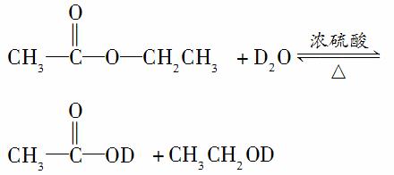 【在乙酸乙酯,乙醇,乙酸水溶液共存的化学平衡体系中加入含重氢的水