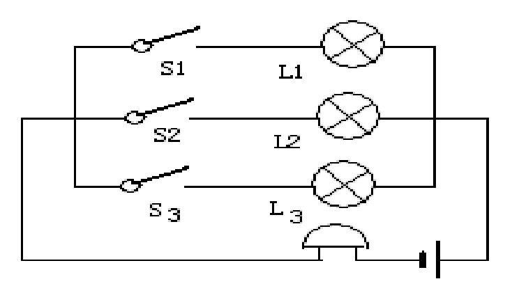 要求設計一個電路:病人按開關時